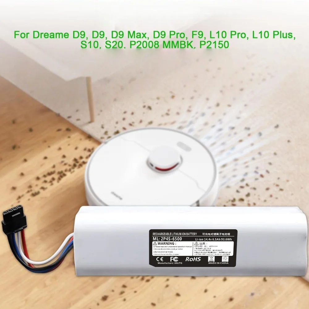Аккумулятор Aleaivy 14.4V 6500mAh для Dreame D10 Plus Gen 2/L10s Ultra/L10 Pro, обзор, отзывы, характеристики, купить