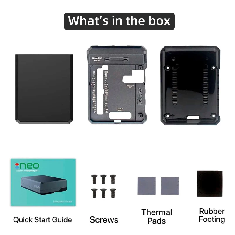 Raspberry Pi Case Raspberry Pi Cooler Argon NEO Raspberry Pi 4 Case Aluminum Metal Shell Sliding Magnetic Cover Passive Cooling Heat Sink Optional Fan for Pi 4 B