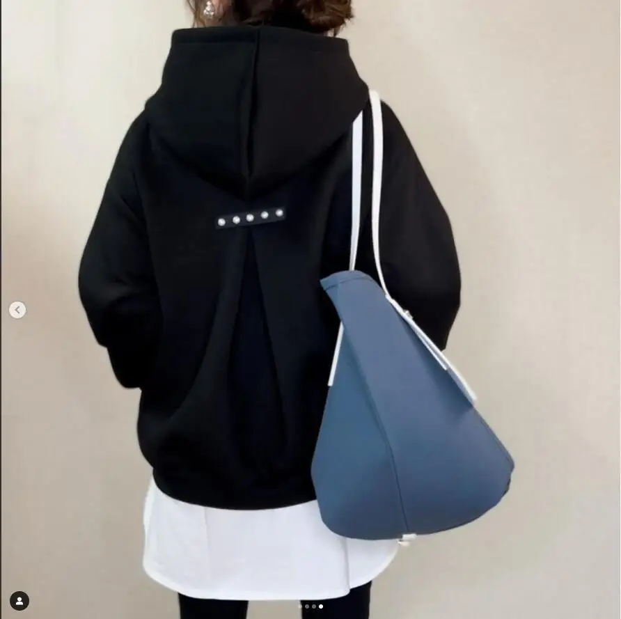 

2023 New Japan South Korea Autumn And Winter Fashion Casual Thin Hooded Sweater Women's Multi Color Long Sleeve Air Layer 380g