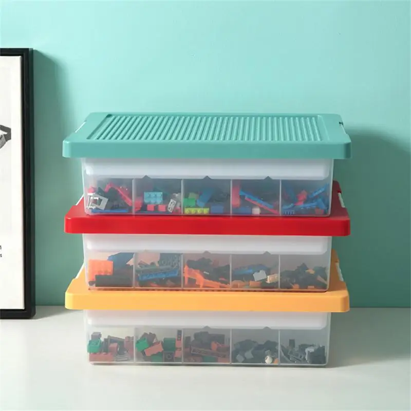 

Transparent Storage Box Strong Load-bearing Children's Toys With Cover Classification Of Building Blocks Building Block Storage