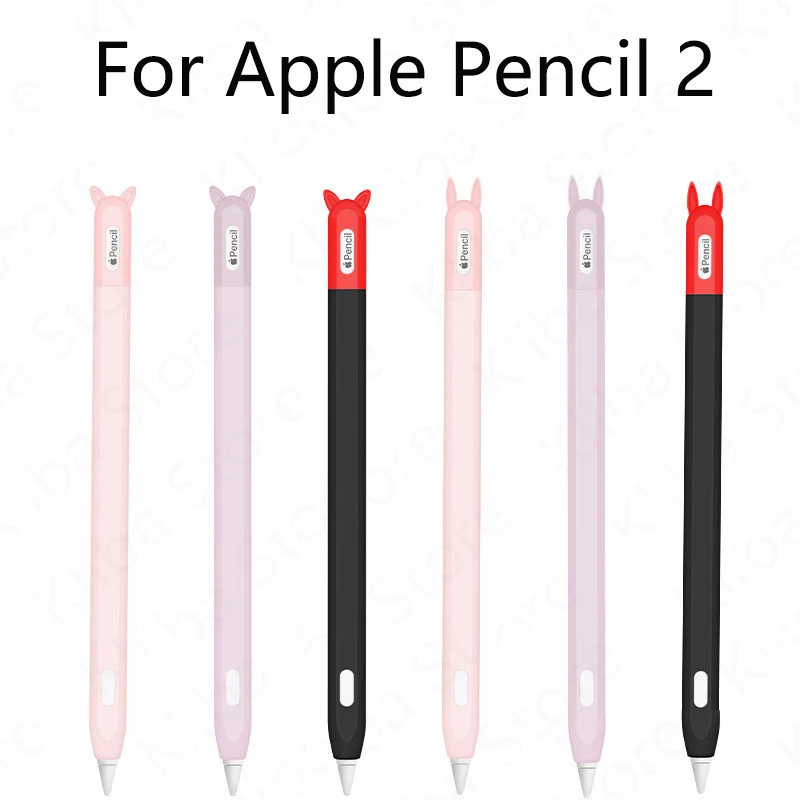 

Милый силиконовый защитный чехол с кошачьими ушками с защитой от прокручивания чехол с держателем крышки чехол защитный чехол для Apple Pencil 2 для iPad Pencil