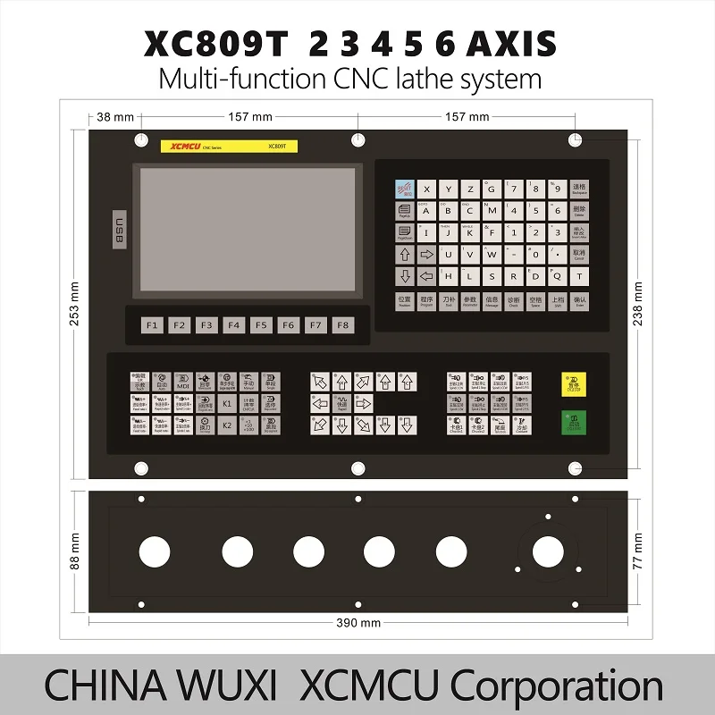 

XCMCU XC809T 2/3/4/5/6 Axis многофункциональная система токарного станка с ЧПУ FANUC G-code