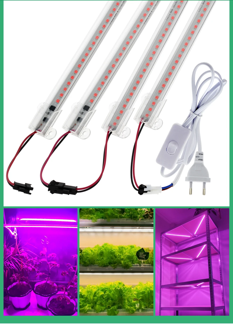 4000k 5pcs Barre Lumineuse LED 220V 50cm Lampe de Croissance pour ...