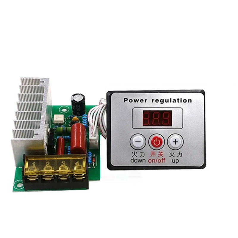 

4000W AC SCR Voltage Regulator Dimmer Electric Motor Speed Temperature Controller For Water Heater Motors With Switch