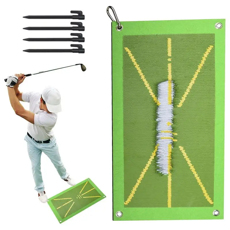 

Golf Hitting Mat For Tracing Swing Path Hitting And Chipping Training Instant Feedback Your Swing Path Golf Rubber Divot Board