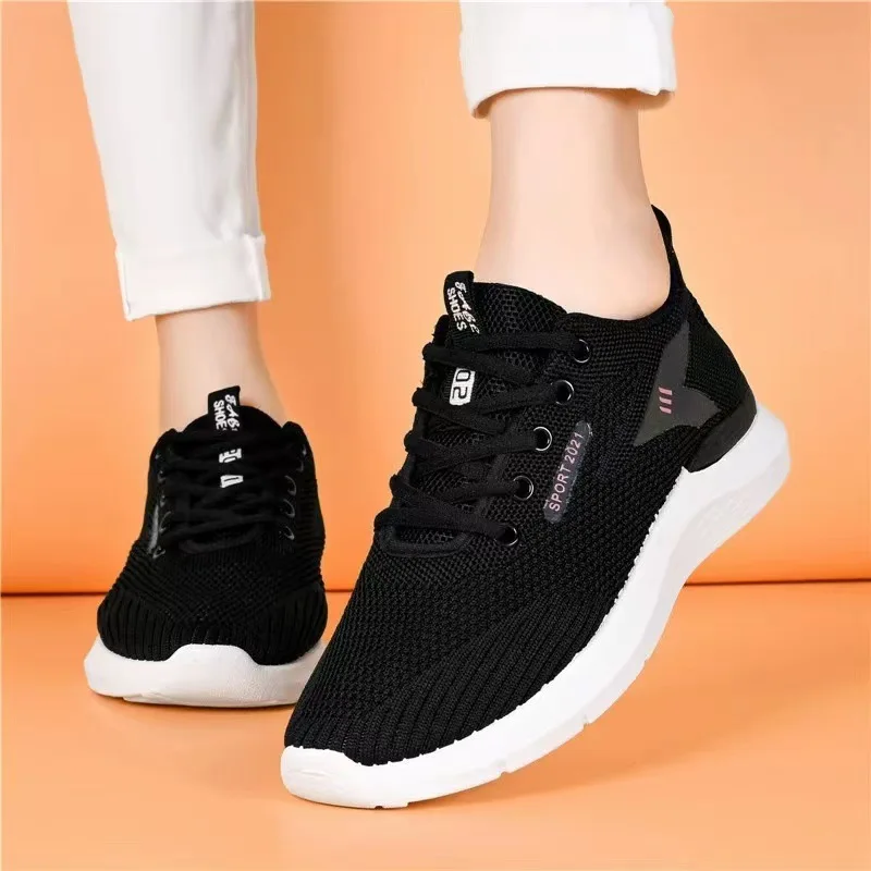 Spring 2023 Women's Shoes Sports Shoes Women's Lightweight Soft Sole Women's Running Shoes Student Lace Up Casual Shoes