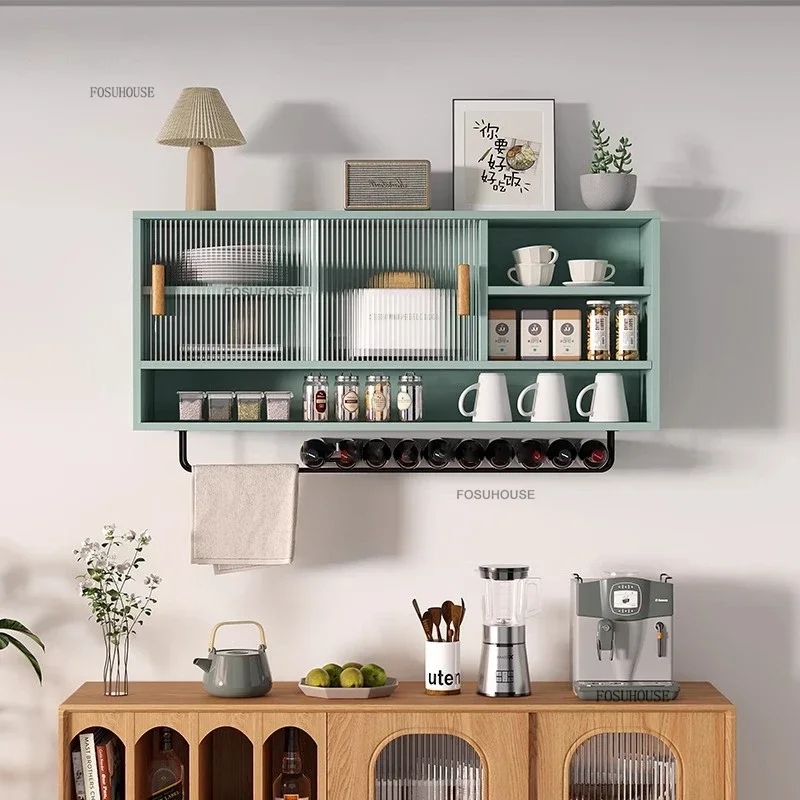 Nordic Wooden Kitchen Cabinets Wall Mounted Sideboard Creative Home Furniture Kitchen Island Living Room Display Storage Cabinet