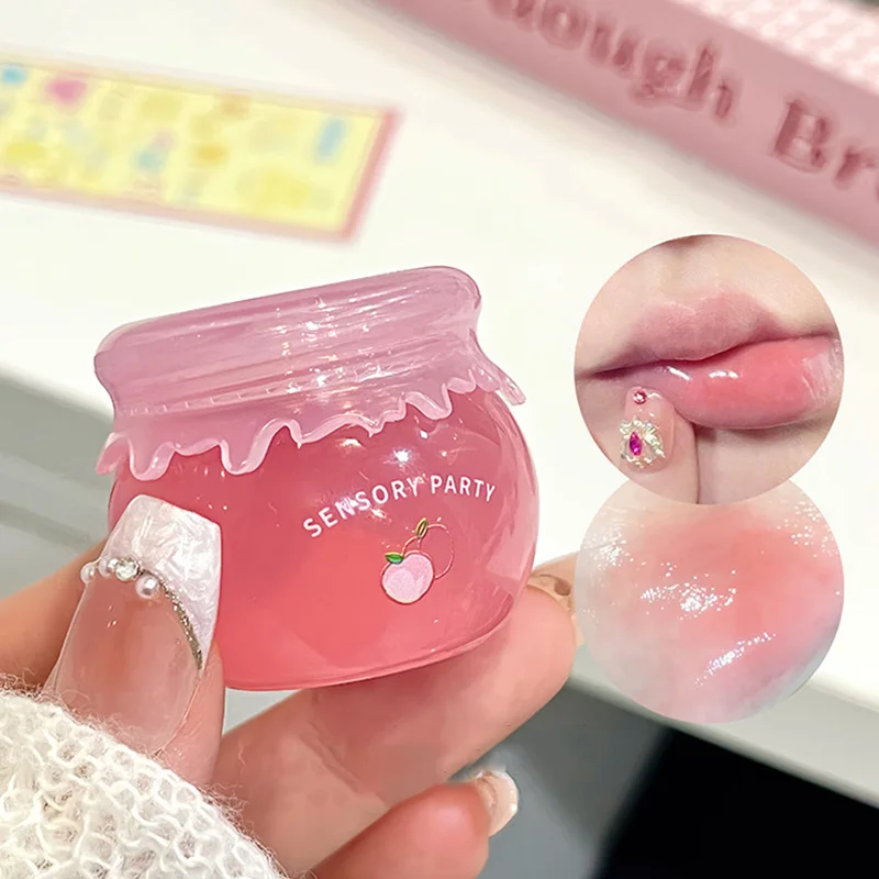 Green Grapes Clear Lip Gloss Maintenance Moisturizing Lip Balm Exfoliating Scrub Nourishing Lips Care Peach Water Gloss Lip Tint