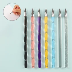 Pôle en plastique cristal sans encre, stylo Noble sans vieux crayon éternel, papeterie de bureau, fournitures scolaires, outil de peinture, cadeaux pour enfants, nouveauté 