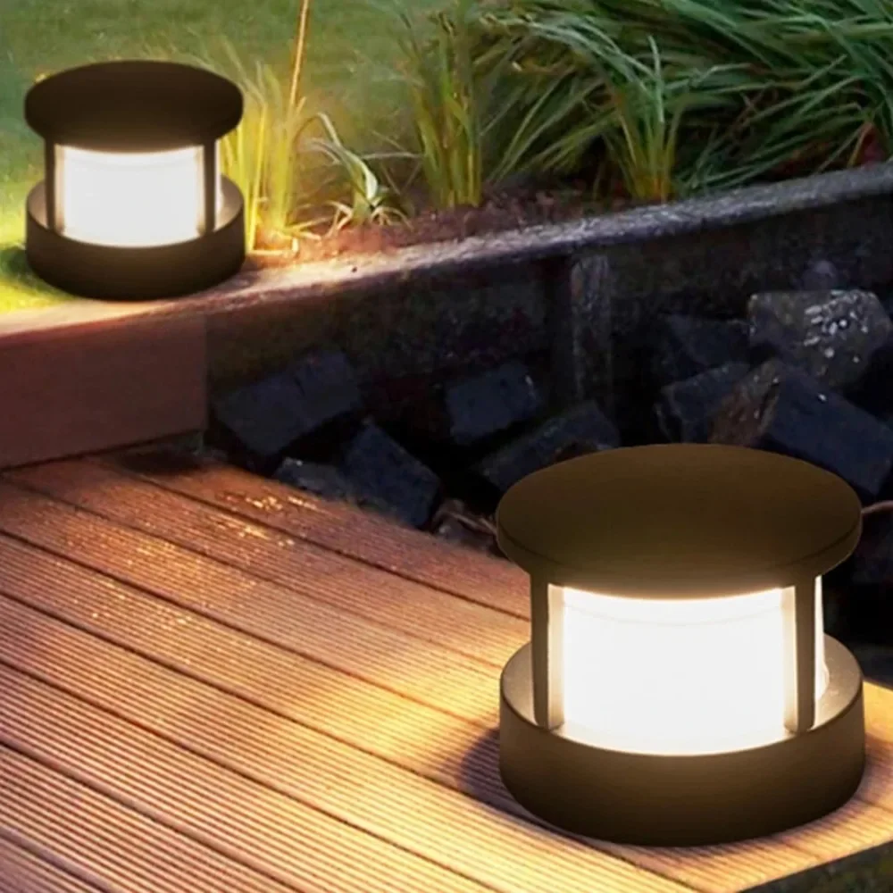 Outdoor Garden Porch Bollard Light Villa Column Lawn Lamp Waterproof IP65 Garden Landscape Lighting 5