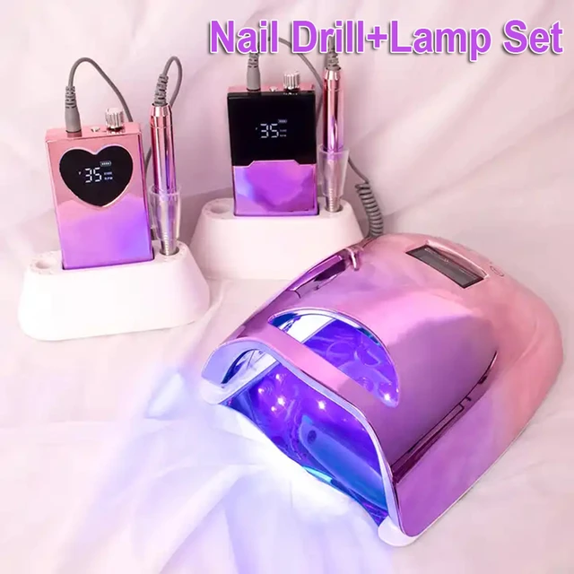 Lámpara LED UV para uñas, máquina de manicura profesional, herramientas  recargables inalámbricas 35000, juego de herramientas para salón de  manicura púrpura - AliExpress