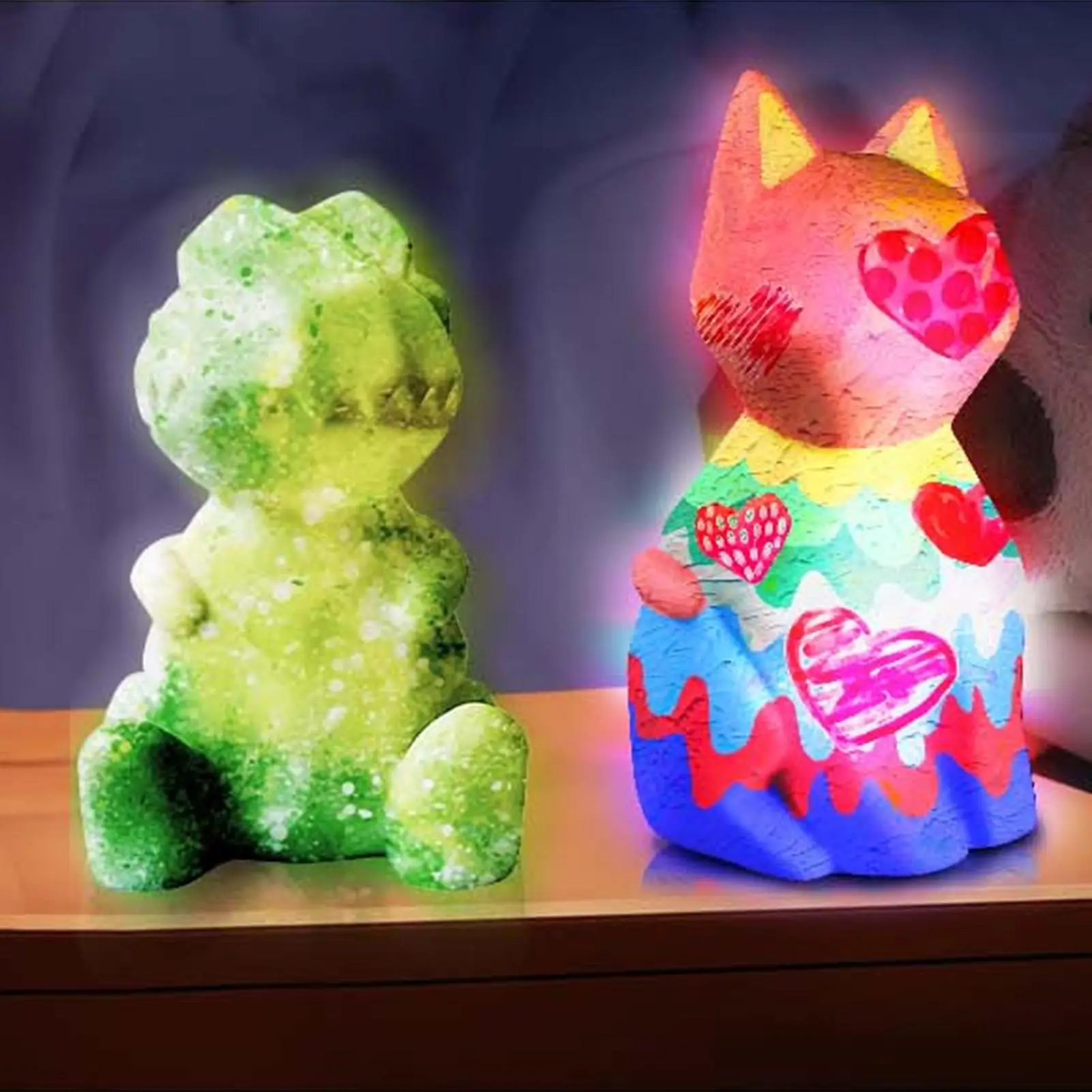 야간 조명 공예 키트 안전하고 재미있는 램프 드로잉 세트 교육용 예술 장난감 어린이 남아 여아 가정 실내 생일 교실 학교용