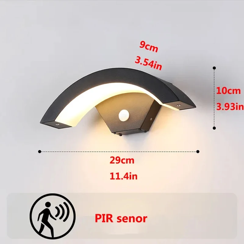 Smart Waterproof Outdoor Wall Light with PIR Motion Sensor