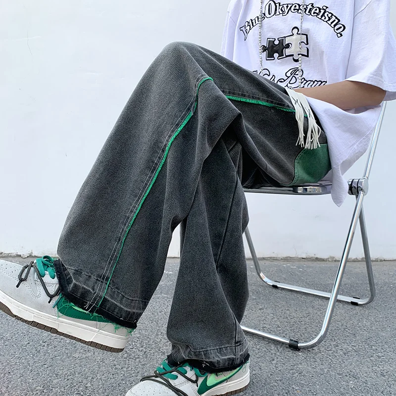 

Man Loose Baggy Jeans Hip Hop Denim Pants Male Street Korean Fashion Clothes Men/Woman Jeans Black Trouses New Streetwear