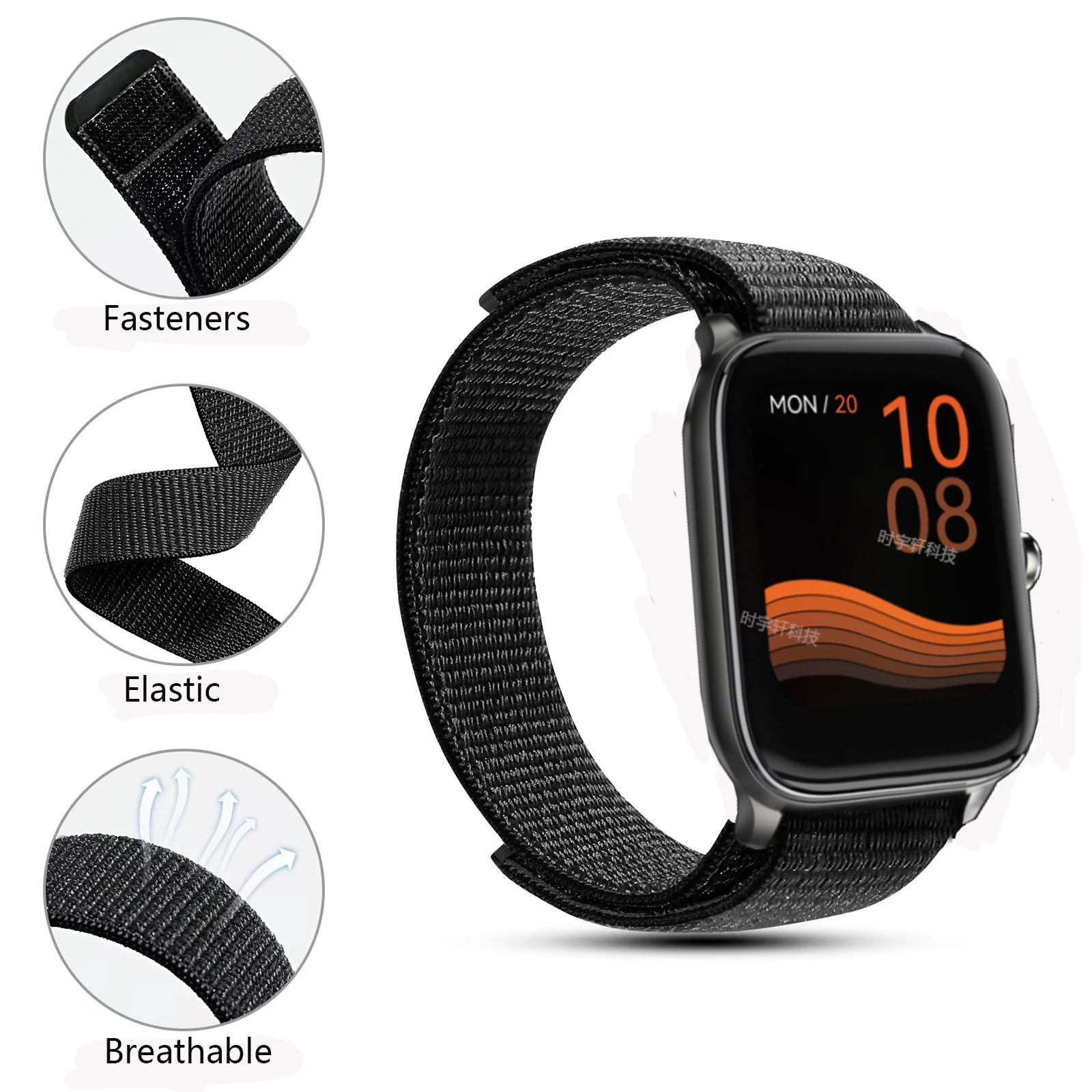 

Ремешок для смарт-часов Haylou GST, спортивный сменный Браслет с нейлоновой петлей 22 мм для Haylou LS05S/LS04/RS3/RT2