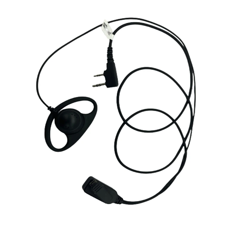 RISENKE-D Shape Walkie Talkie Earpiece with Mic for Baofeng, UV-5R, BF-888s, BF-F8HP, UV-82, UV-82HP, Motorola Retevis, 2 Pcs