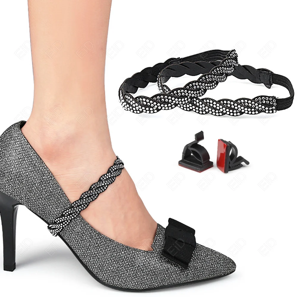 Eid 1 Paar High Heels glänzende Bündel Schnürsenkel halten lose Anti-Rutsch-Träger Frauen Damen Spitze Schuhe Band Schuh zubehör Großhandel – Detail 10