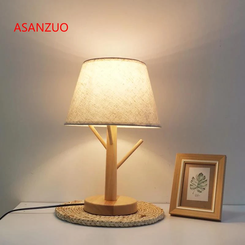 Lampada Da Tavolo DEECOZY In Legno E Lino - Con USB, Luce Fredda 6500K, Per Camera E Soggiorno - Foto 8