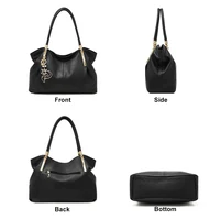 FOXER 2026 Nouveau Sac à Bandoulière pour Femme en Cuir Véritable, Sac Fourre-Tout Élégant Grande Capacité, Sac à Main Tendance pour Trajet Quotidien, Cadeau de Luxe 3