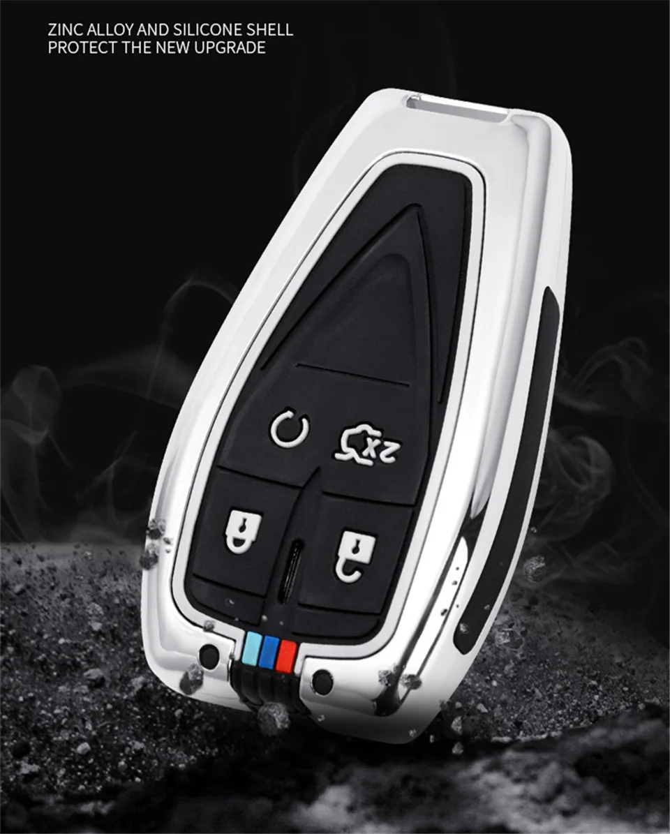 Gel di silice della lega galvanizzata Shell della copertura completa della cassa chiave dell'automobile per il portachiavi di protezione di Changan CS35PLUS CS55PLUS CS75PLUS 2019-2020 - S8cc0545555bb4bb8b58b8692384b886bD