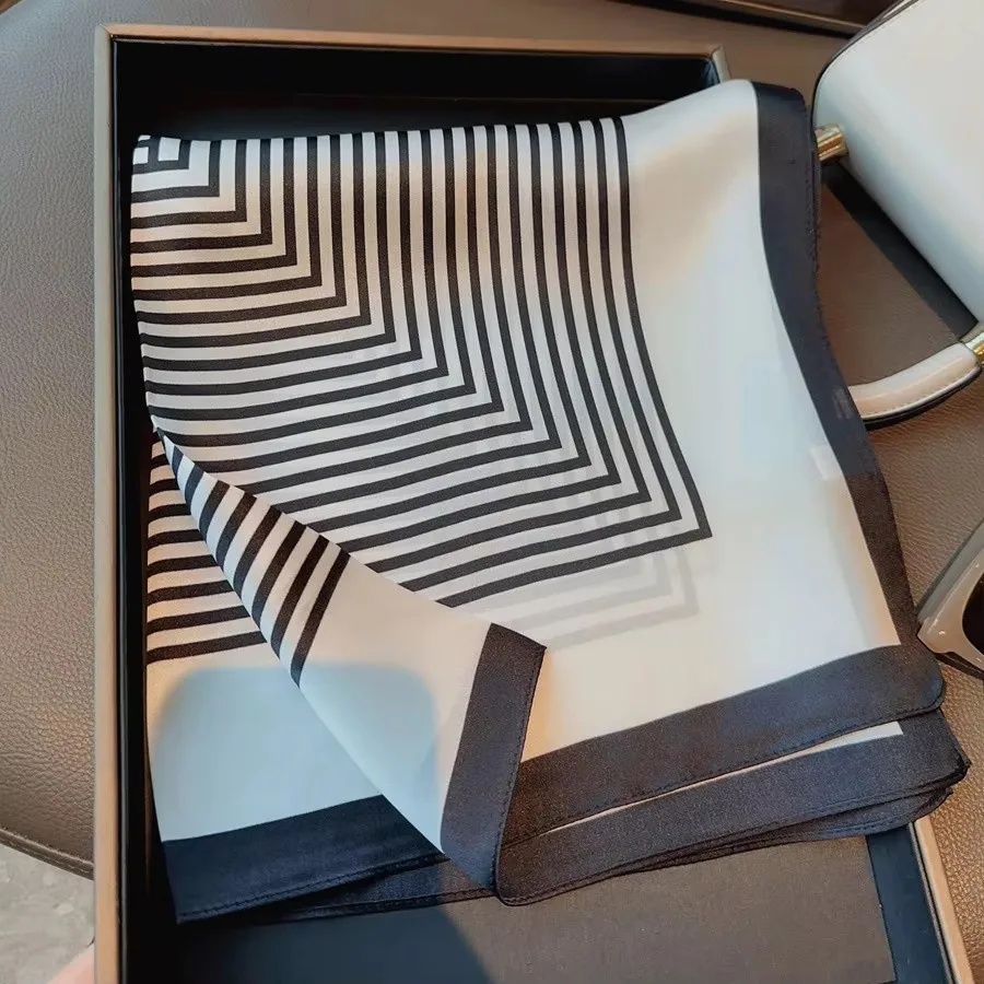 100% Natural Silk Square Scarf Women Hairband Neckerchief Wrap