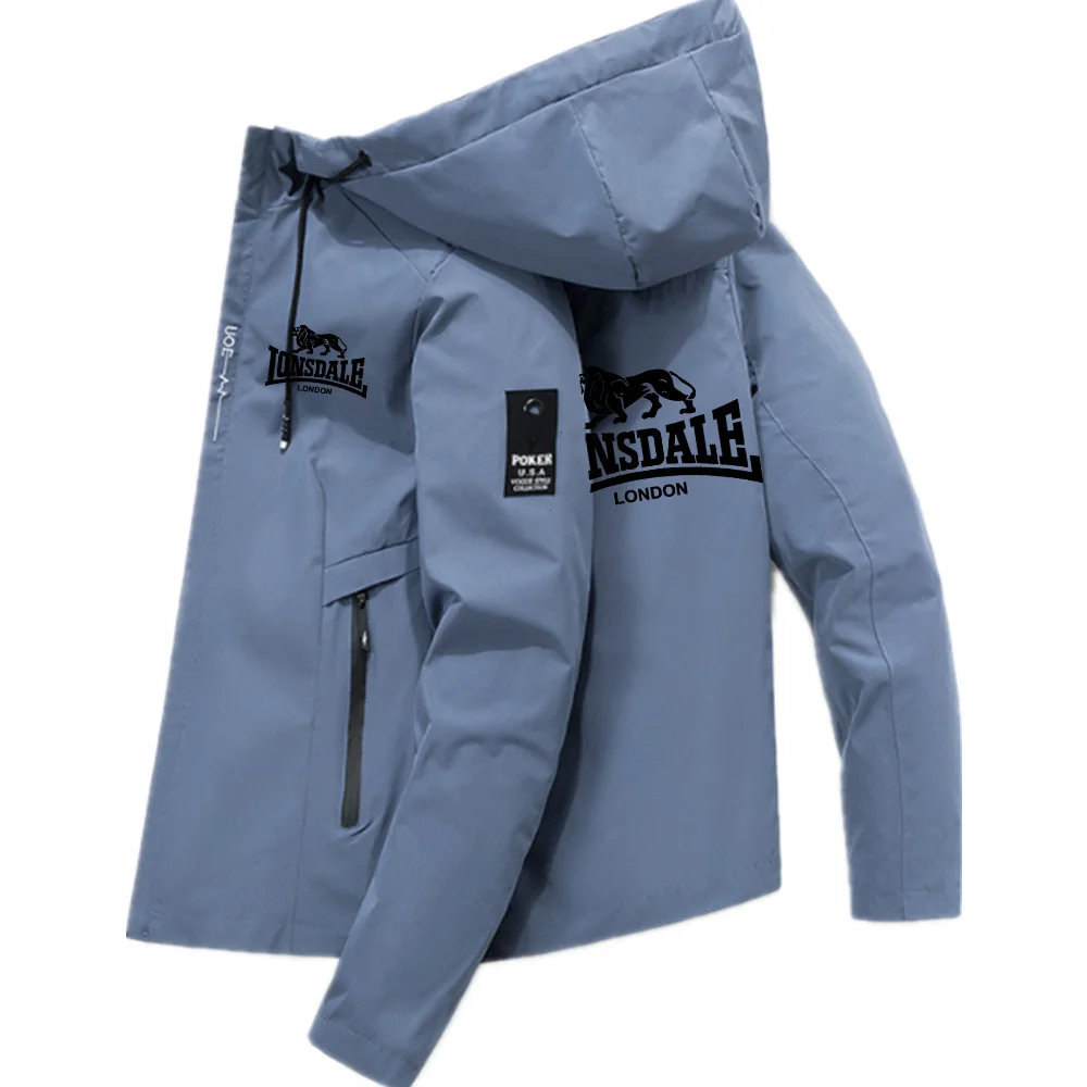 LONSDALE Windbreaker Men Tactical Jacket Waterproof Outdoor Hooded Coat Sports Military European Field Climbing Thin Outwear