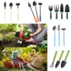 1Set 3Pcs/4Pcs Gardening Hand Tool Mini Spade Shovel Rake Harrow Yard Flower Planting Cultivation Weeding Transplanting Digging