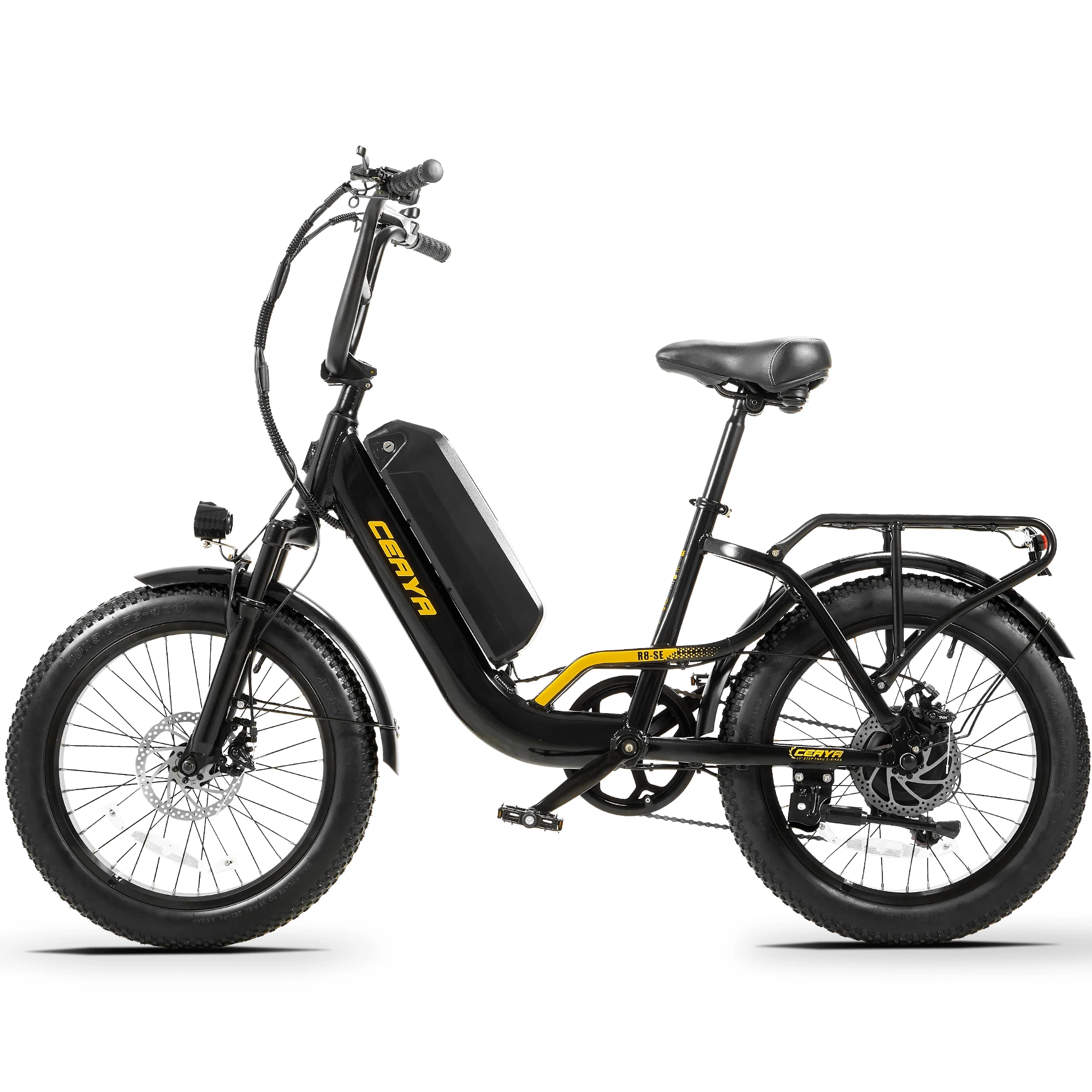 YDD-R8SE 750W Motor 48V15AH Removable Battery 7 Speed Electric Bike 20 * 3 Fat Tires 7 speed ebike Adult City Commuter Bicycle