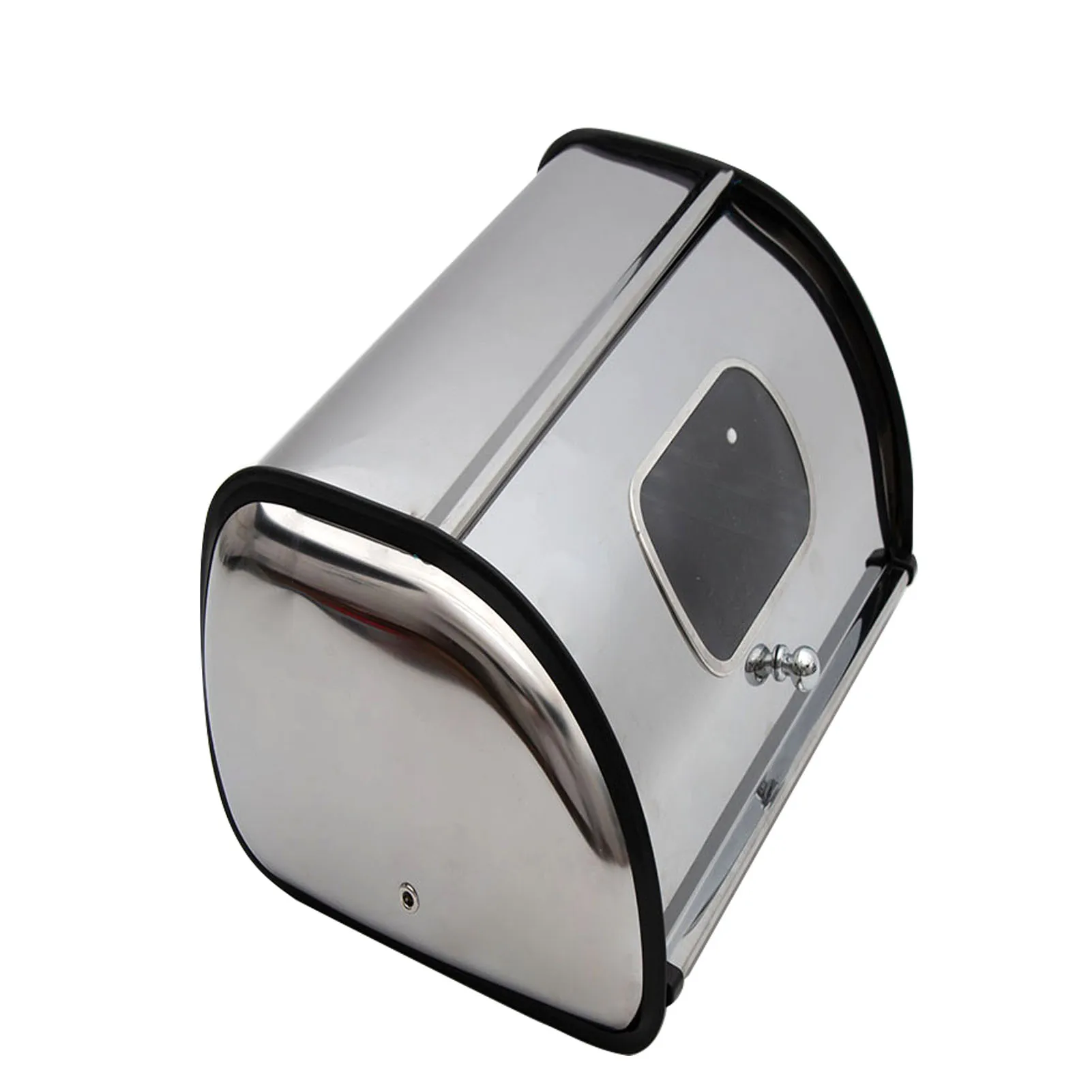 

Restaurant Roll Up Stainless Steel Food Storage With Lid Countertop Holder For Kitchen Bread Box Bin Keep Fresh Home Container