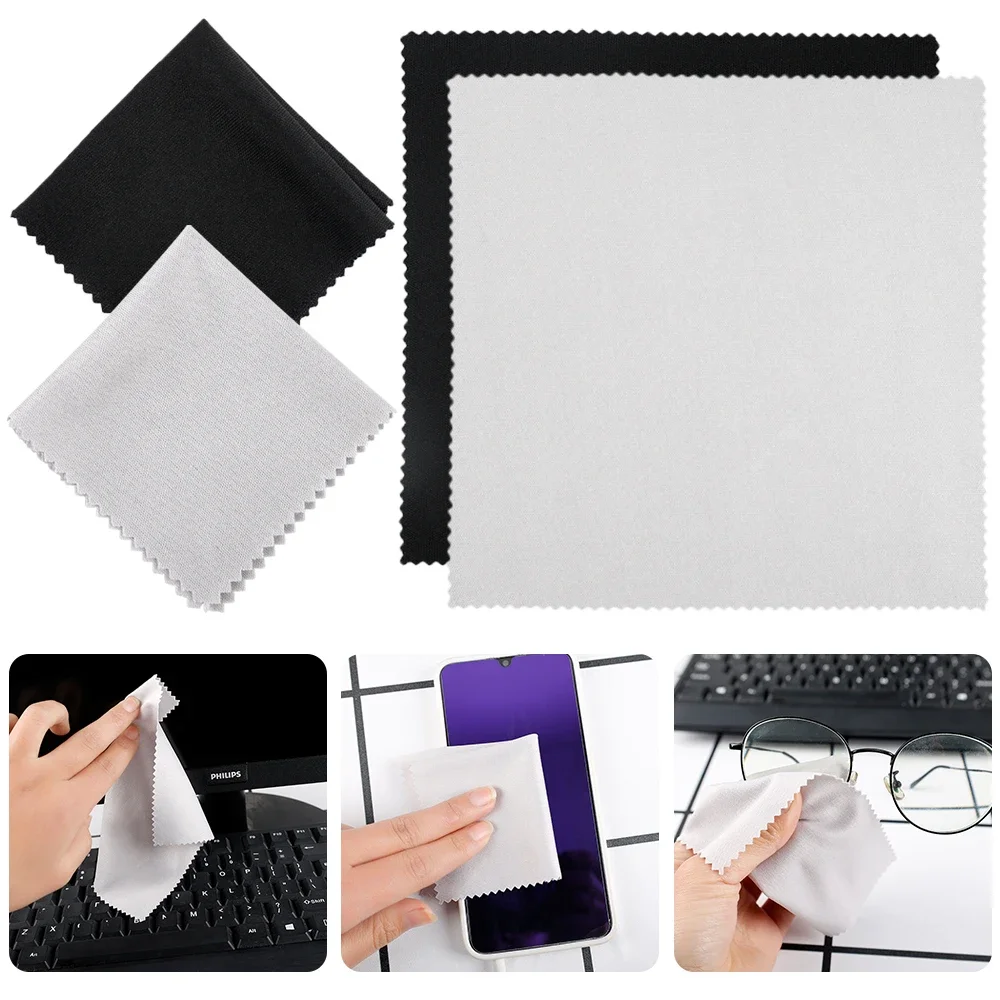 10Pcs Microfiber Cleaning Cloth for Laptop PC Computer TV Camera Lens Mobile Phone Screen Cleaning Wipes Glasses Cleaner Kit 2