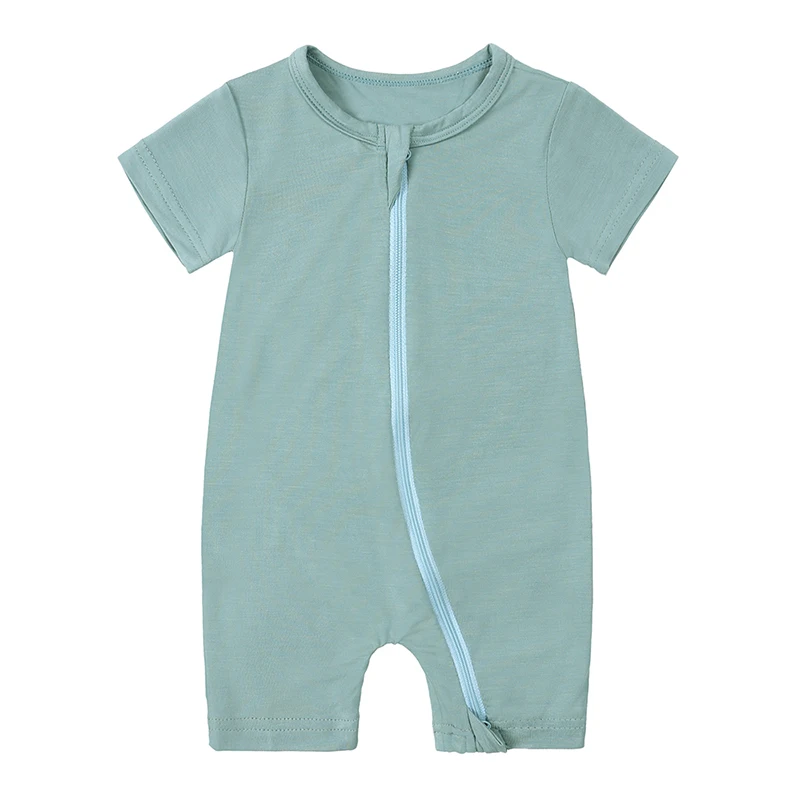 2025 여름 소년 소녀 Romper 의상 대나무 Rompers 소년 옷 0-24M 소녀 Bodysuit 원피스