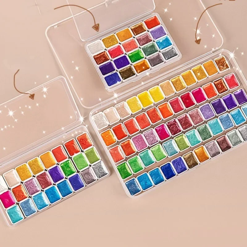 60-color Pearl Solid Watercolor Paints watercolor painting set watercolor paint watercolor pigment