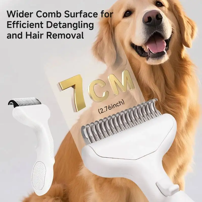 Floating Stainless Steel Removal Brush Curved Design For Long Hair Breeds Puppy Cat Pet Products Dog Grooming_voghion.com