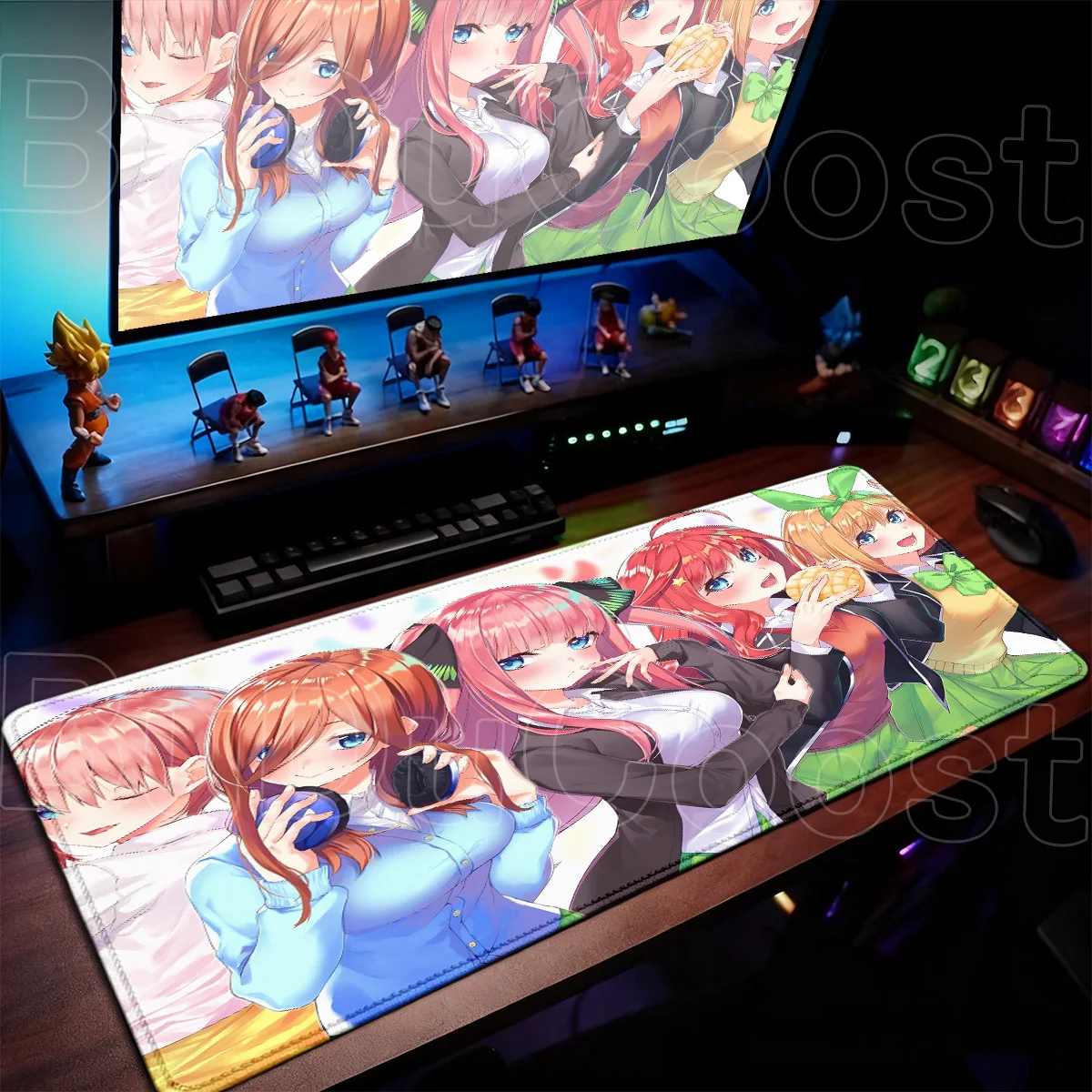 Accessori per laptop da gioco Anime The Quintessential Quintuplets Tappetino per mouse Tappetino da scrivania per ufficio Tappetino in gomma antiscivolo Girl Miku Nakano Rug - immagine 3