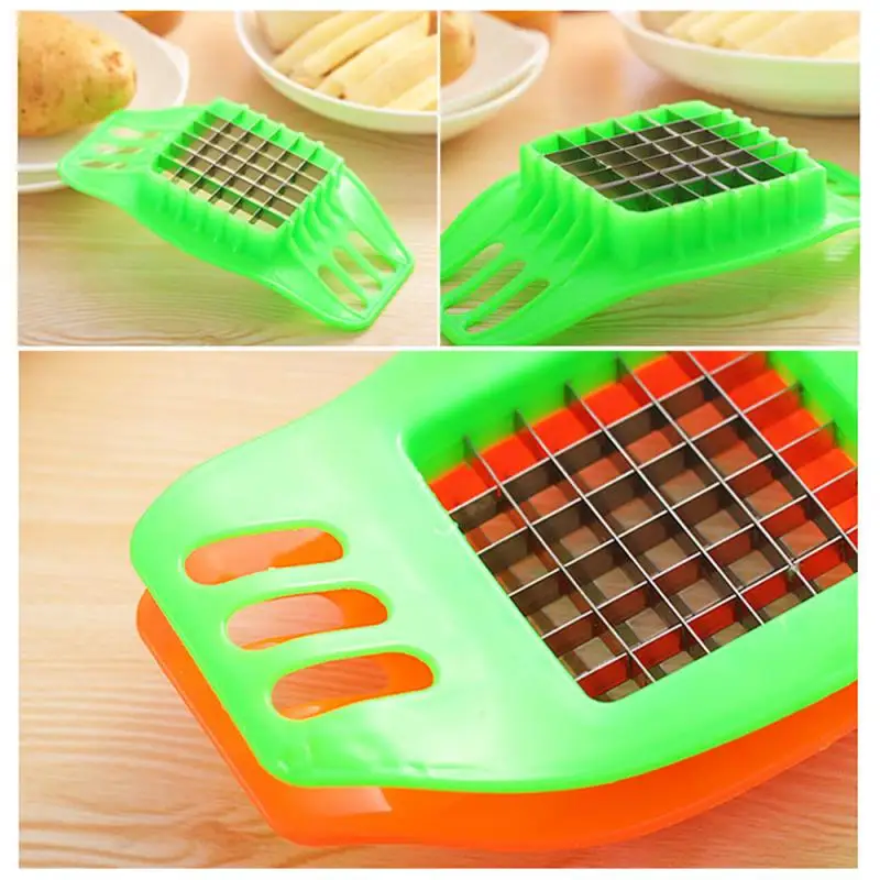 Vegetable slicer french fry cutter stainless steel potato cutter chips making tool home kitchen accessory