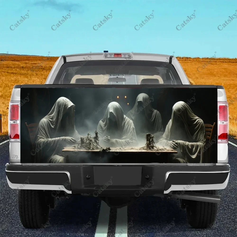 

Essence of The Grim Reaper Truck Tailgate Wrap Professional Grade Material Universal Fit for Full Size Trucks Weatherproof