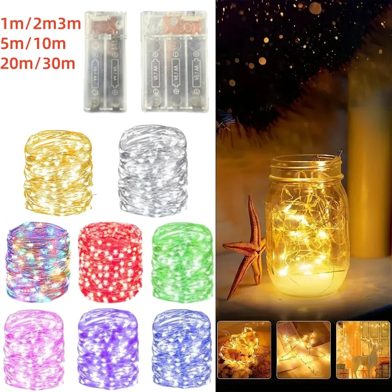 Battery-Powered LED Fairy String Lights