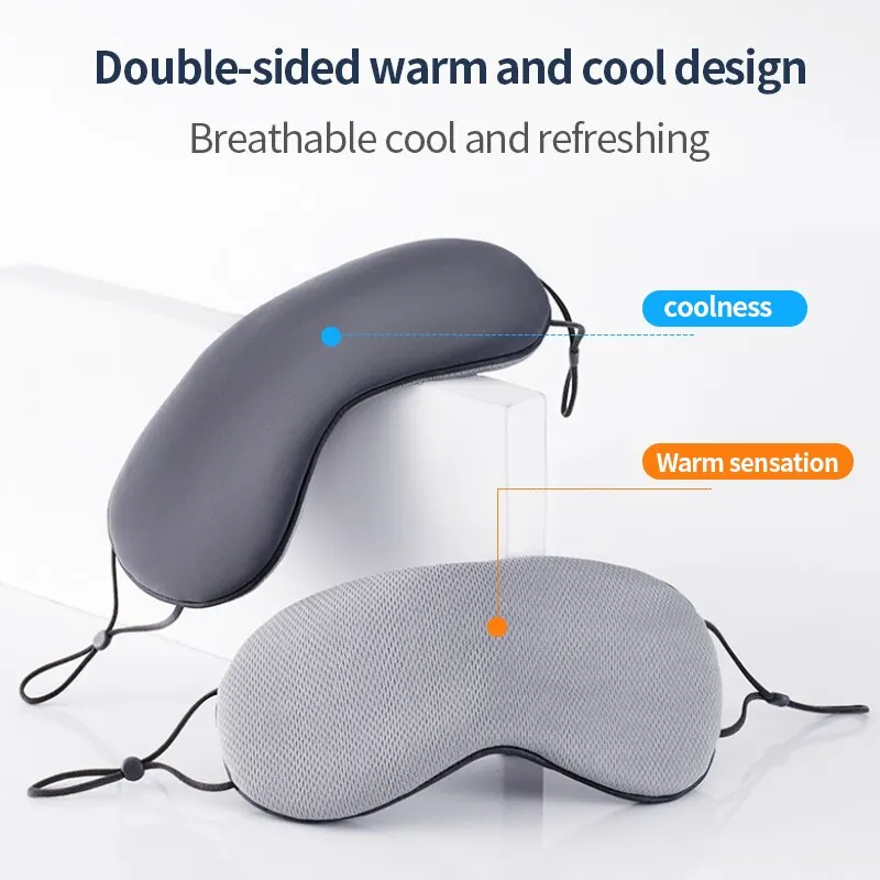 Sleeping Eye Mask Korean Style Ice Silk Dual Use Adjustable Travel Light Blocking Breathable