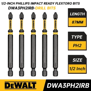 DEWALT 필립스 넘버 2 임팩트 준비 FlexTorq 비트, 전동 공구 액세서리 드릴 비트 세트, DWA3PH2IRB, 3-1/2 인치