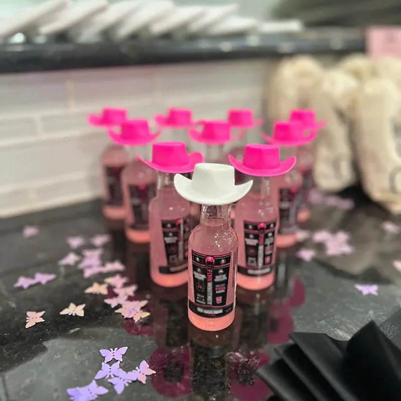 SOLUSTRE 3er Set Mini Cowboyhüte Für Flaschen - Western Dekoration Für Weinflaschen & Partys