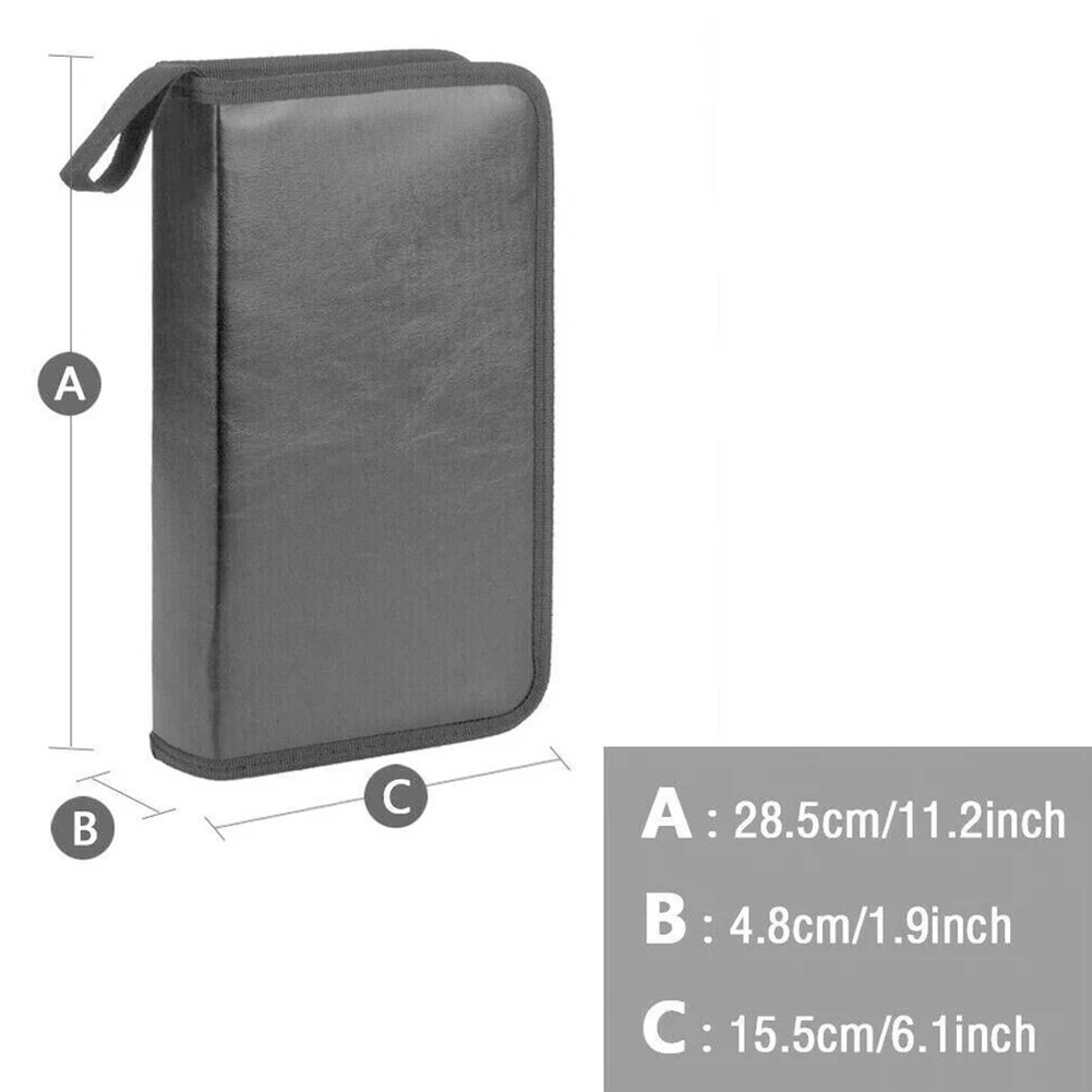 80 Disc CD Storage Bag CD/DVD Disc Carry Case Handbag With Zipper Double-side Album Storage Holder Home Car CD DVD Organizer Box cd dvd storage bag cd dvd storage case