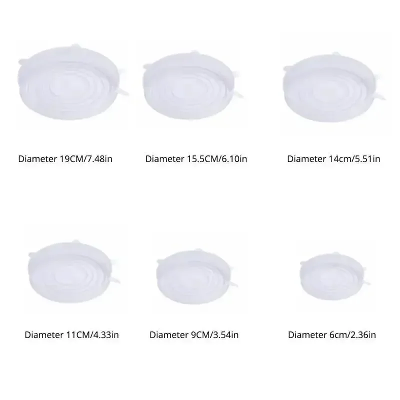 Food Silicone Cover Housewares Kitchen Storage and Organization Fresh-keeping Sealable Bowl Elastic Packaging Lid Lids for Cans
