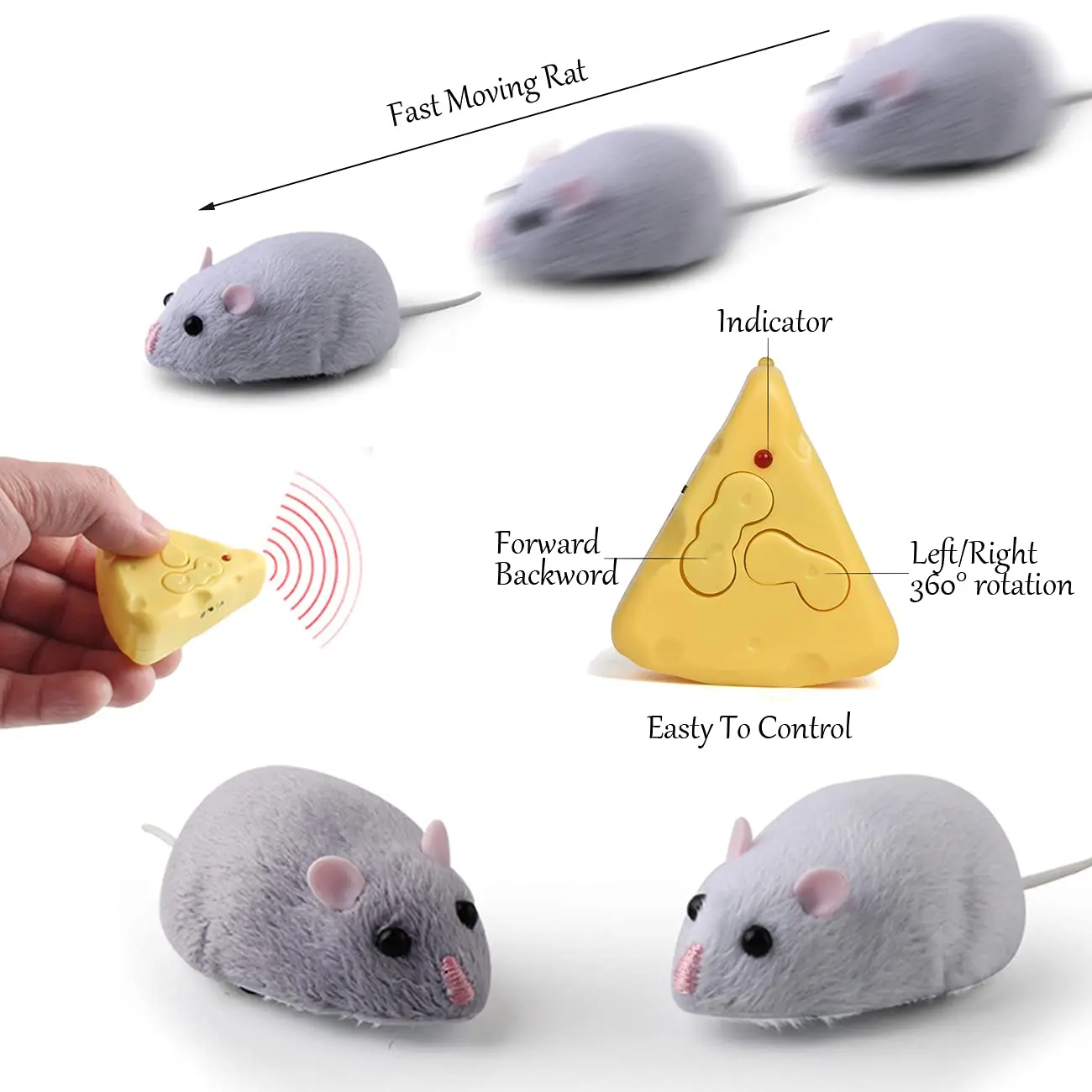 Electric Mini RC Mice IR Simulation Remote Control Rat Mouse Prank