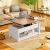 DWVO Coffee Table with Lifting Top, Multifunctional Coffee Table with Storage, Center Table with Hidden Compartment for Living R 1
