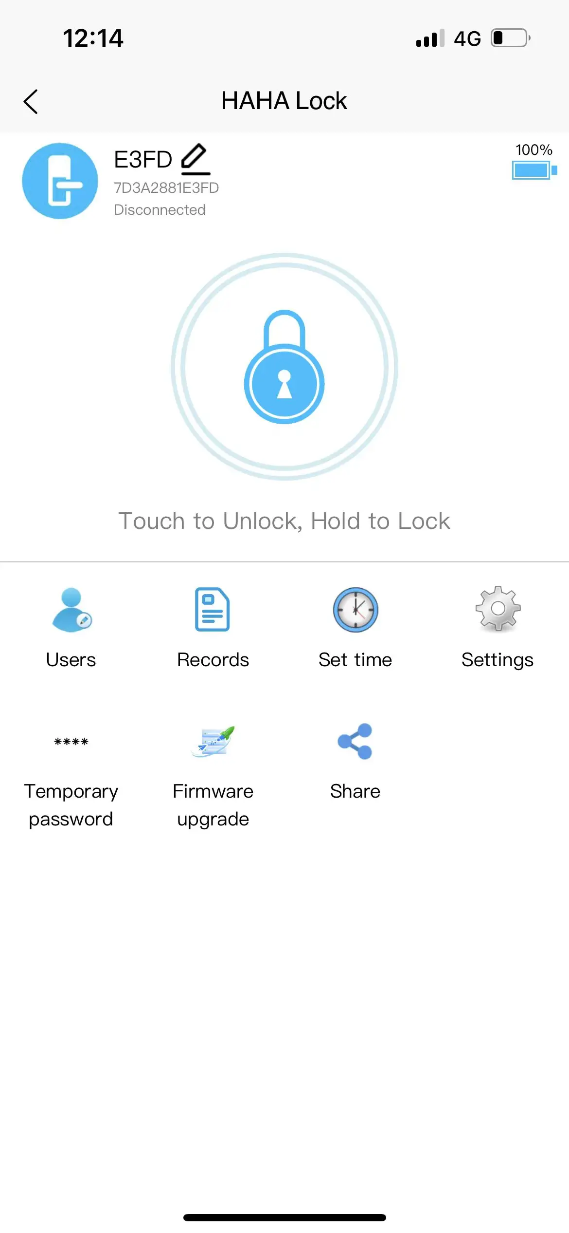 Glass Door Lock Sliding Door Bluetooth HAHA-Lock Mobile App Biometric Fingerprin
