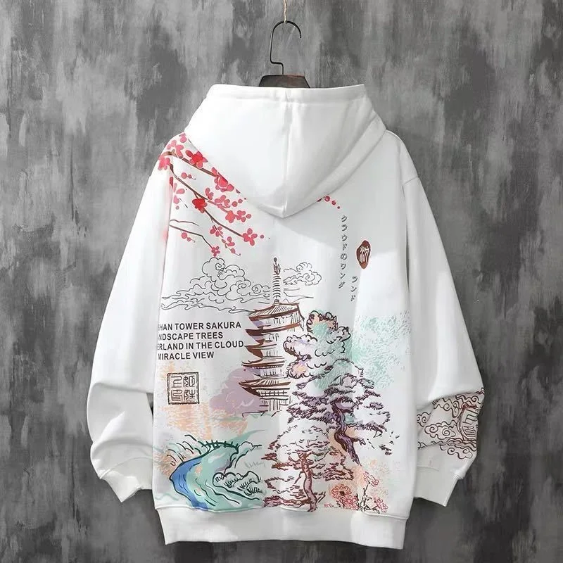 Wholesale DropShipping Anime Hoodies Sweatshirts Chinese Style Black Hoodies Harajuku Oversized Pullovers Sweatshirts CS455 3