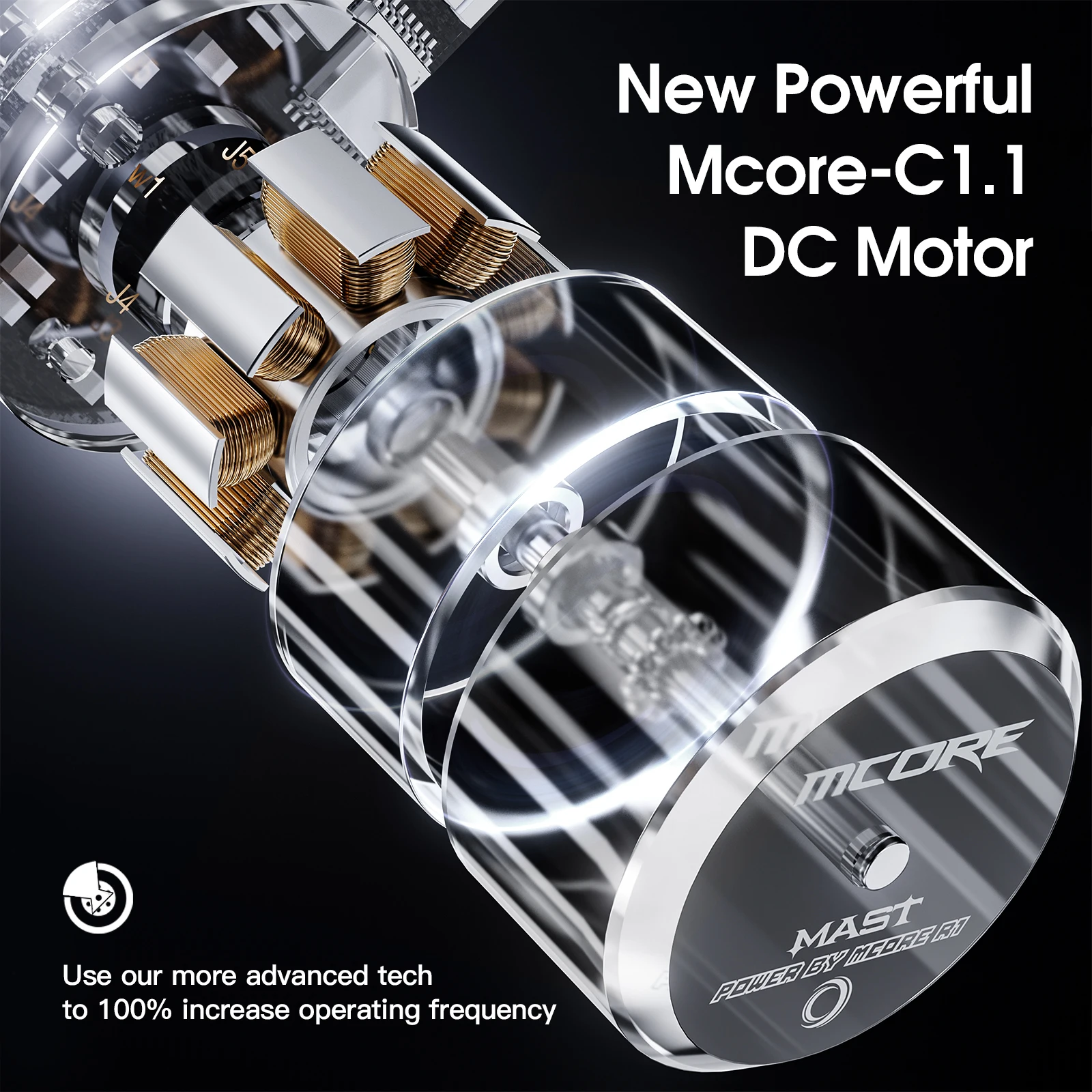 Mast Tattoo Machine Flip 4 Pro 7 Strokes Mcore-C1.1 Motor 2000mAh