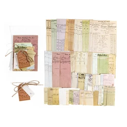 Vintage Aesthetic Scrapbooking Paper Set - 100-Piece Collection for Crafting and Journaling (D)