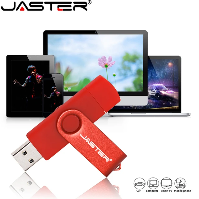 3 in 1 USB flash drive OTG ad alta velocità Pen Drive 64GB 32GB adattatore di TYPE-C regalo 16GB 8GB Micro USB stick rosso archiviazione esterna 4 GB 4