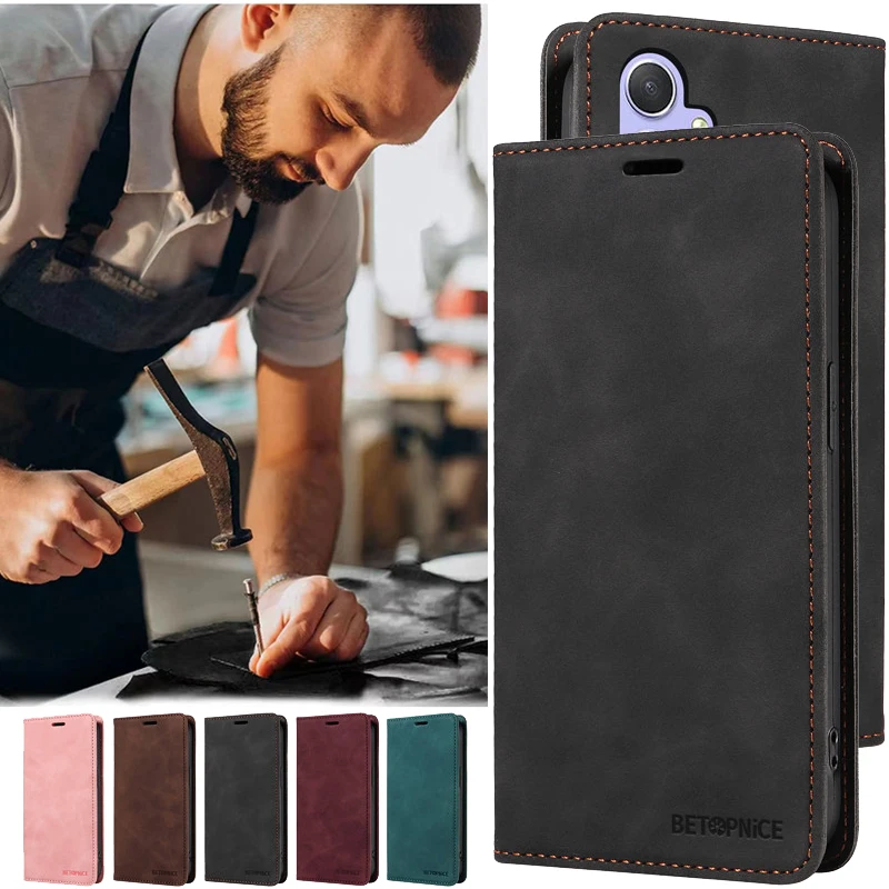 Anti-Theft Wallet Flip Card Holder Leather Phone Case